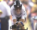 Andy Schleck w�hrend der 18. Etappe der Tour de France 2009